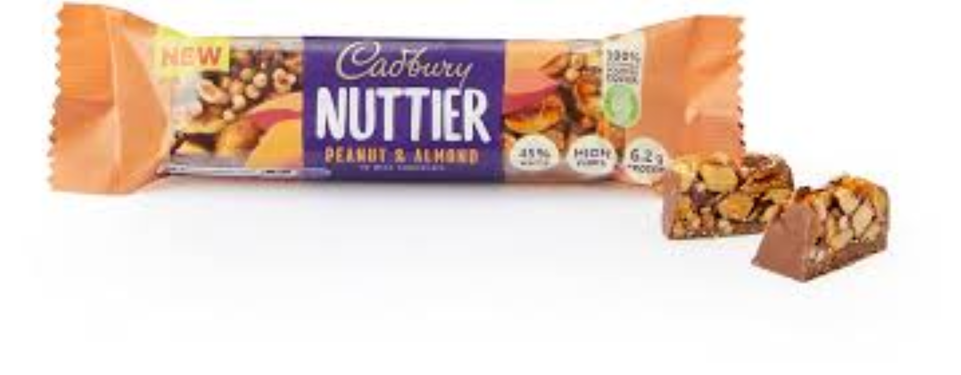 CADBURY NUTTIER PEANUT N ALMOND CHOC 35G